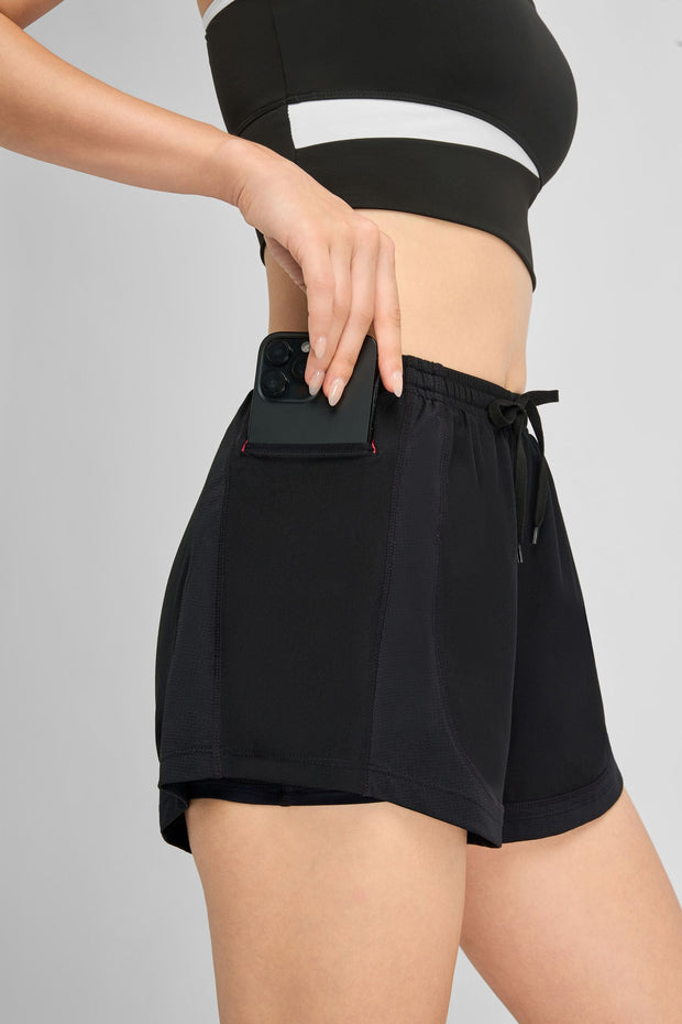 NEU!!! Variosports Lieblings Shorts für Damen Laufshorts mit Handytasche, Geldtasche, Schlüsseltasche