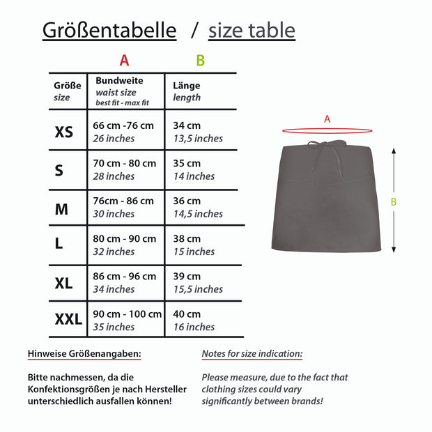 Variosports Formbelt Laufrock "Skirt" mit integriertem Formbelt für Handys bis 6,5", schwarz
