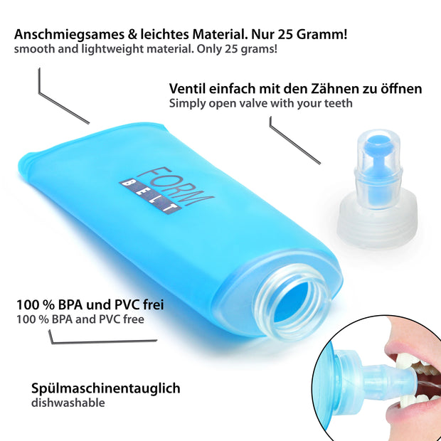Soft Flask - Trinkflasche für Laufgürtel Sport Fitness elastisch bpa pvc frei