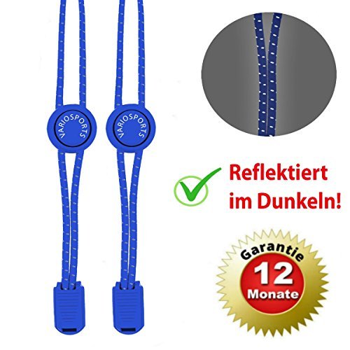 Schnellschnürsystem | Schnürsenkel | Blau schleifenlos elastisch variosports